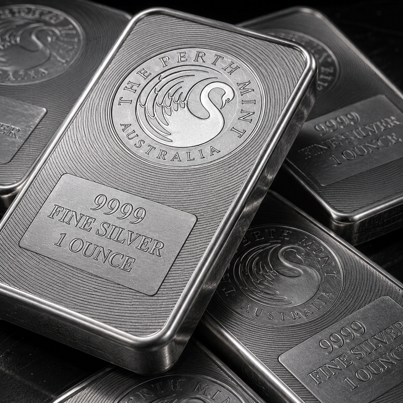 Silver bullion bars available from Darling Downs Bullion