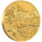 2026 1oz Perth Mint Wonders of Australia Outback gold bullion coin – edge view