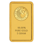 5g Perth Mint gold minted bar – reverse