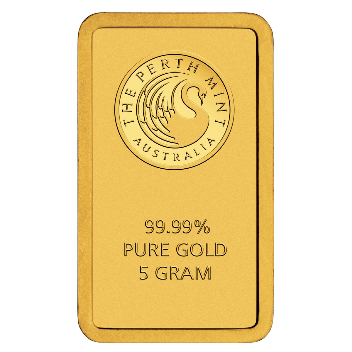5g Perth Mint gold minted bar – reverse