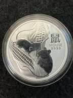 1oz Silver 2020 Perth Mint Lunar Year of the Mouse coin .9999