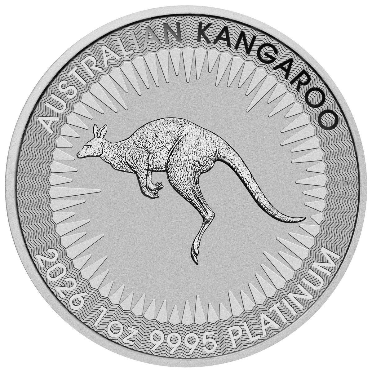 1oz Perth Mint Platinum Kangaroo bullion coin – reverse
