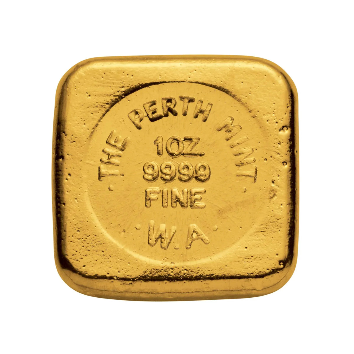 1oz Perth Mint gold cast bar – front view
