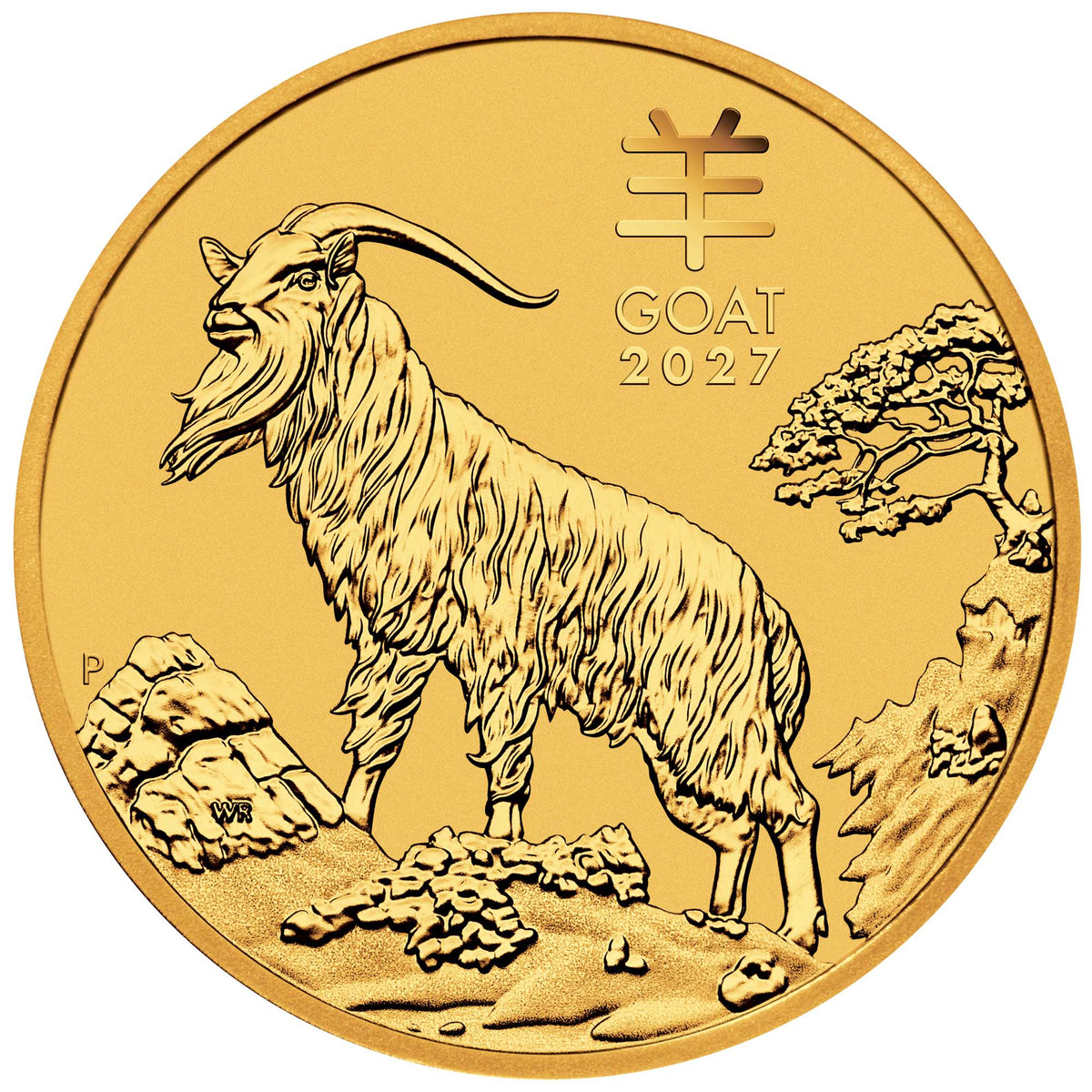 1/2oz Gold 2027 Perth Mint Year of Goat coin .9999