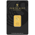 10g Perth Mint gold minted bar – reverse in assay packaging