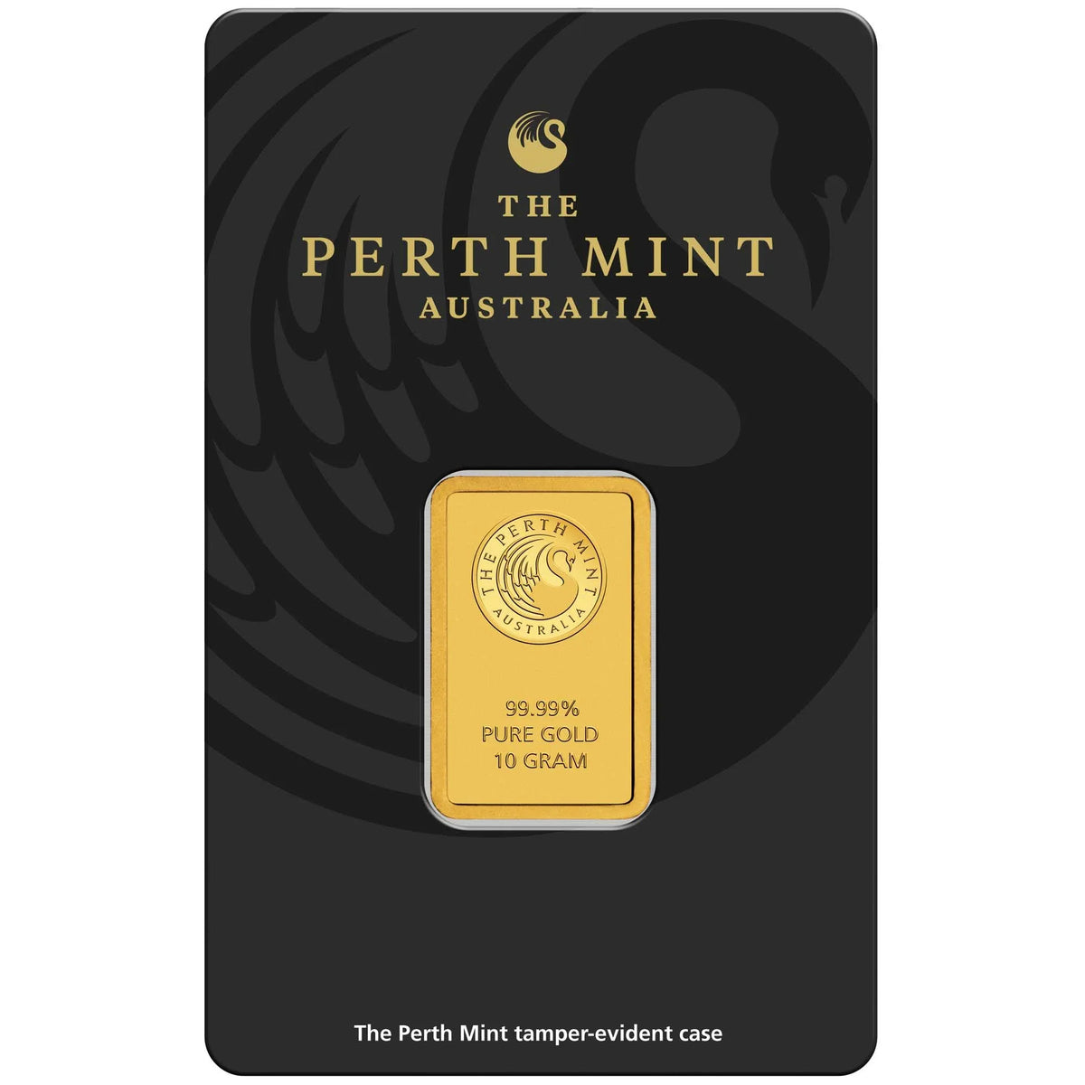 10g Perth Mint gold minted bar – reverse in assay packaging