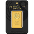 10oz Perth Mint gold minted bar – reverse in assay packaging