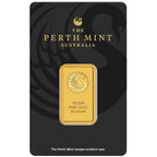 20g Perth Mint gold minted bar – reverse in assay packaging