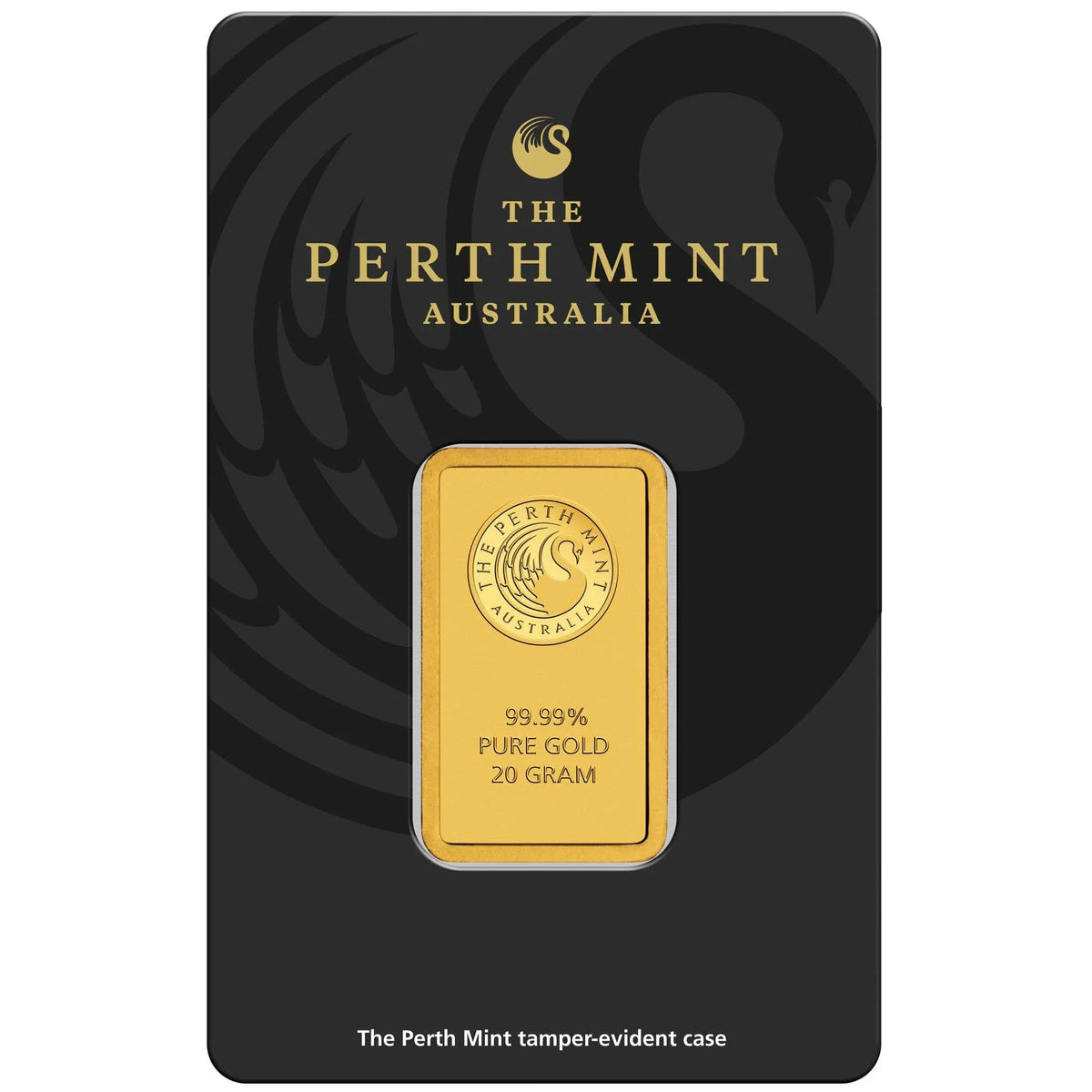 20g Perth Mint gold minted bar – reverse in assay packaging