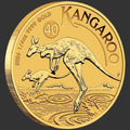 2026 1/4oz Perth Mint Gold Kangaroo 40th Anniversary bullion coin – edge view
