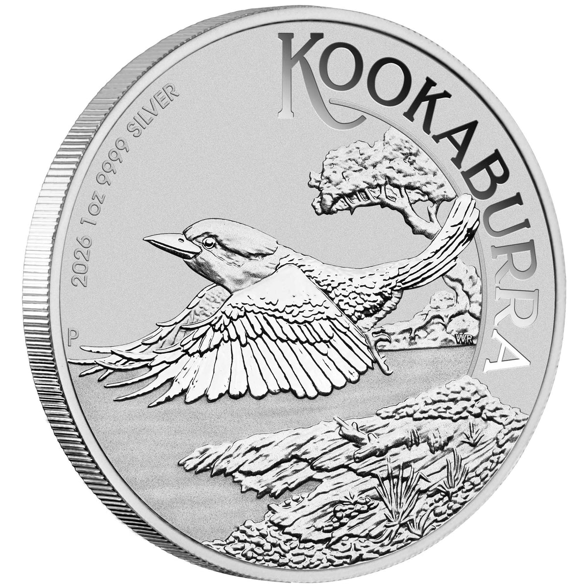 2026 1oz Perth Mint Silver Kookaburra bullion coin – edge view