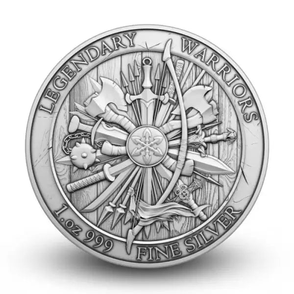 1oz Silvertowne Legendary Warriors Sitting Bull silver round – reverse