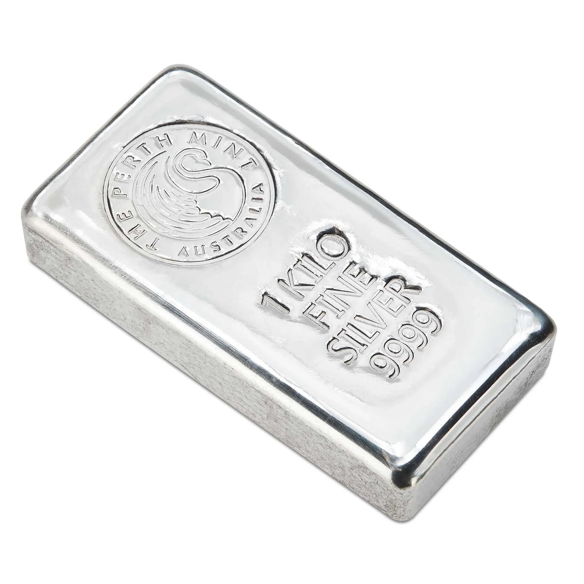 1kg Perth Mint silver cast bar – alternate view