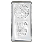 1kg Perth Mint silver cast bar