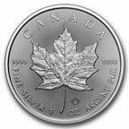 2026 1oz Royal Canadian Mint Silver Maple Leaf bullion coin – obverse