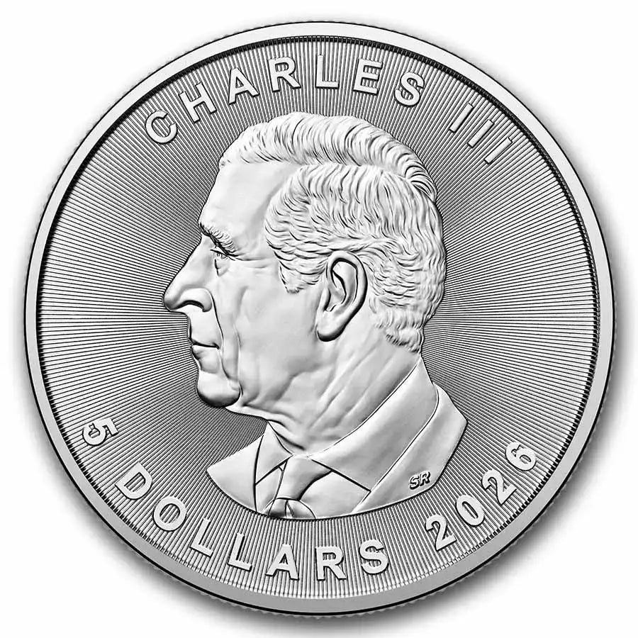 2026 1oz Royal Canadian Mint Silver Maple Leaf bullion coin – reverse