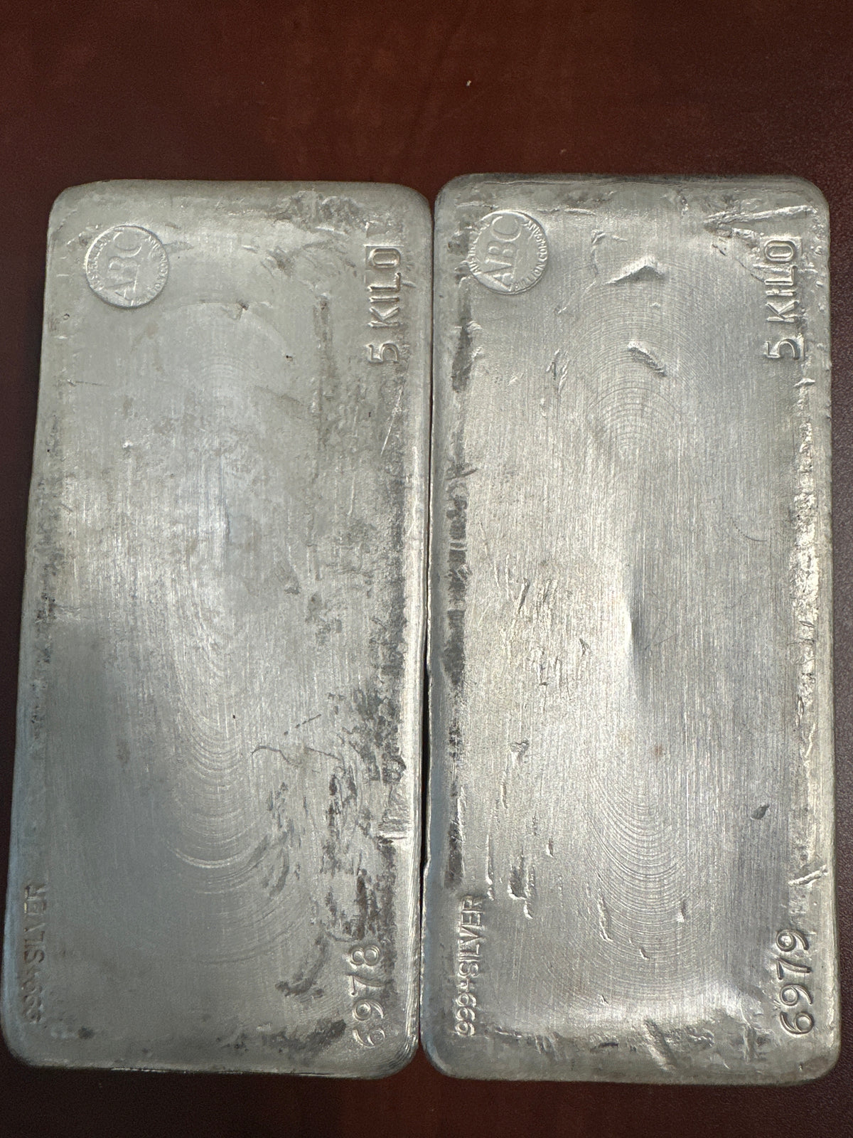 5kg Silver ABC Bullion Cast Bar .9995
