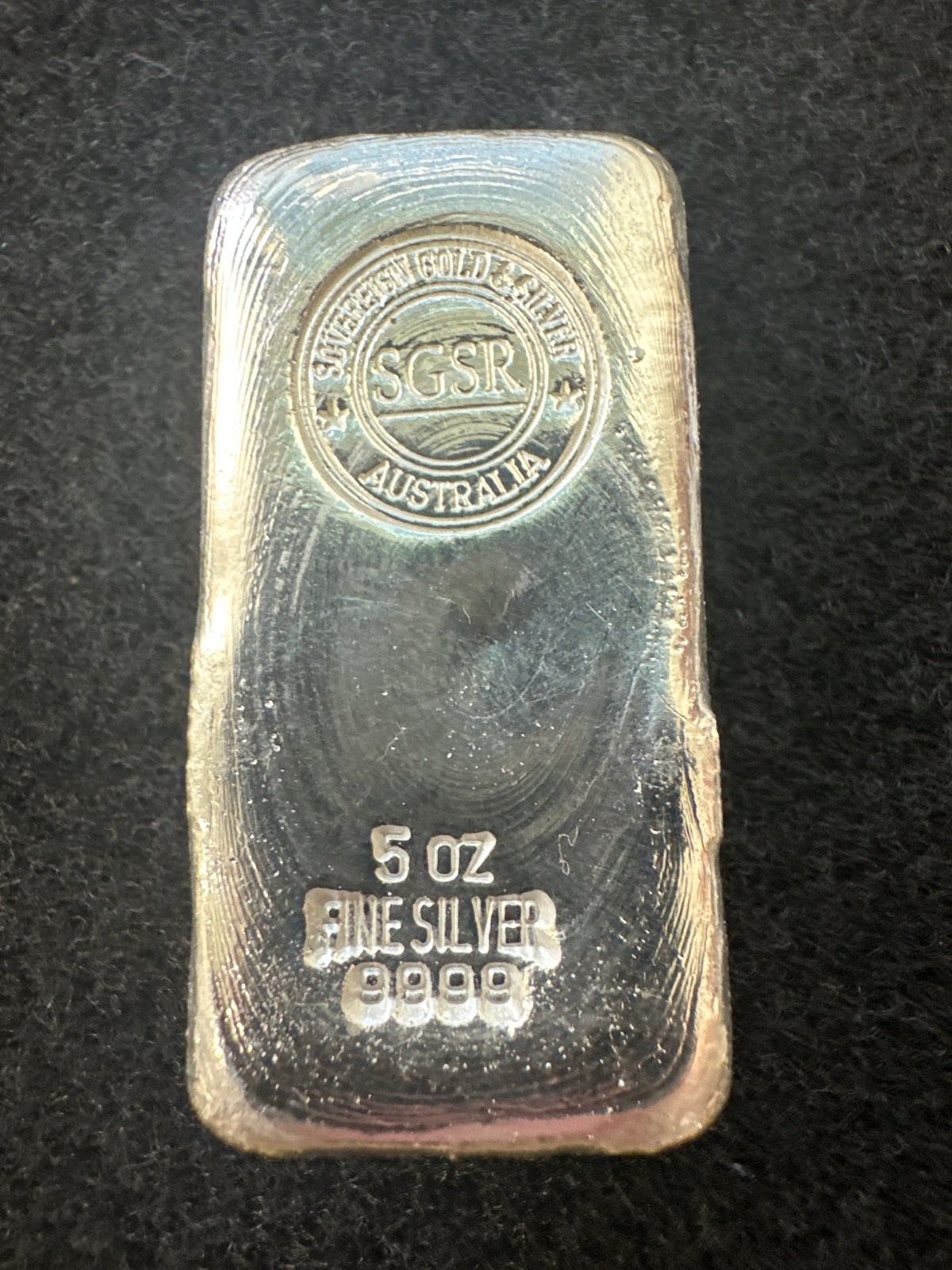 5oz Silver SGS Cast Bar .9999