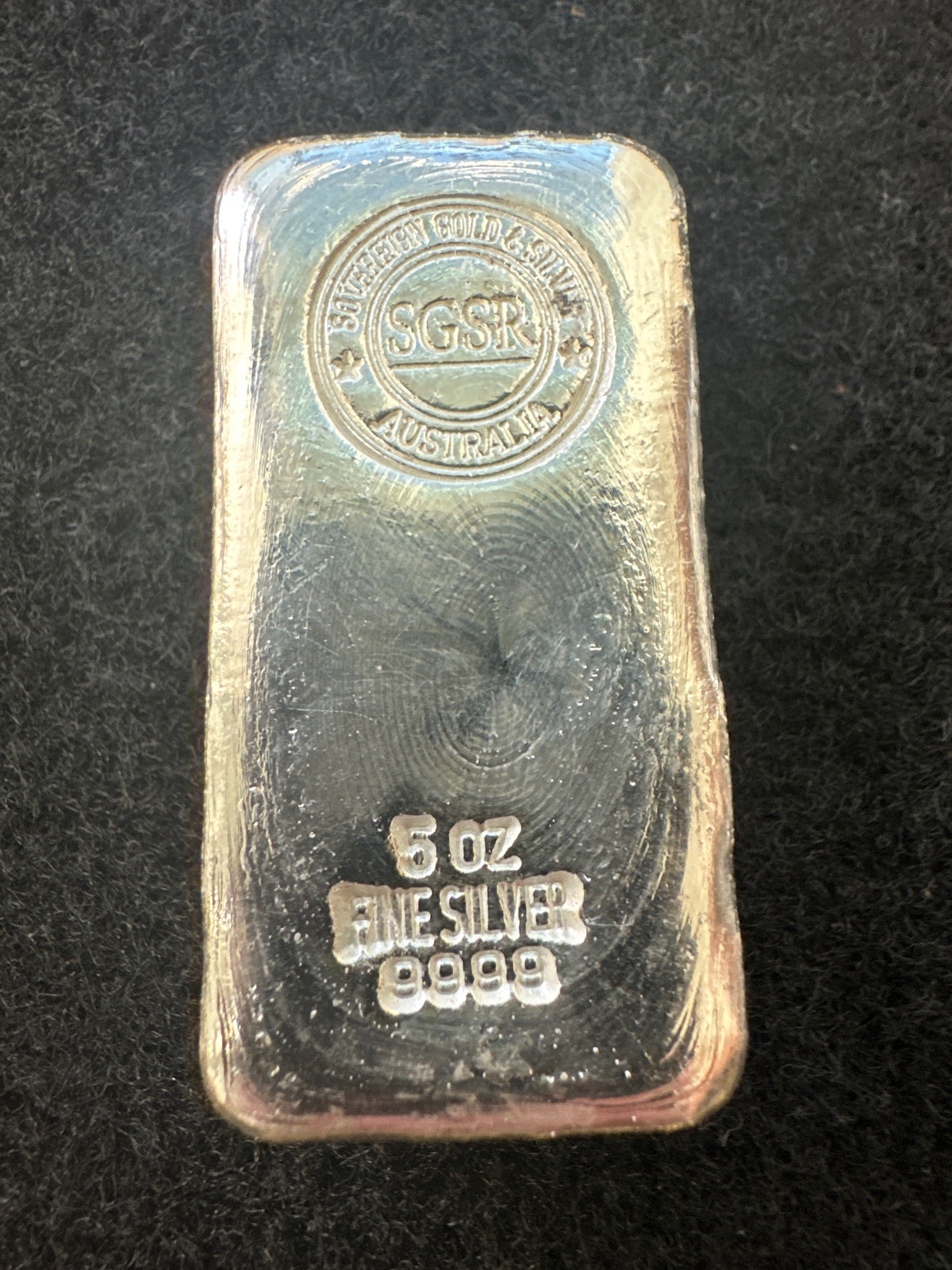 5oz Silver SGS Cast Bar .9999