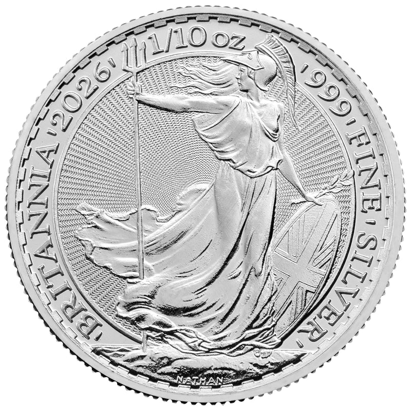 1/10 Silver Brittania minted coin .999