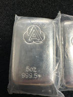 5oz Silver Ainslie Bullion Bar .9995