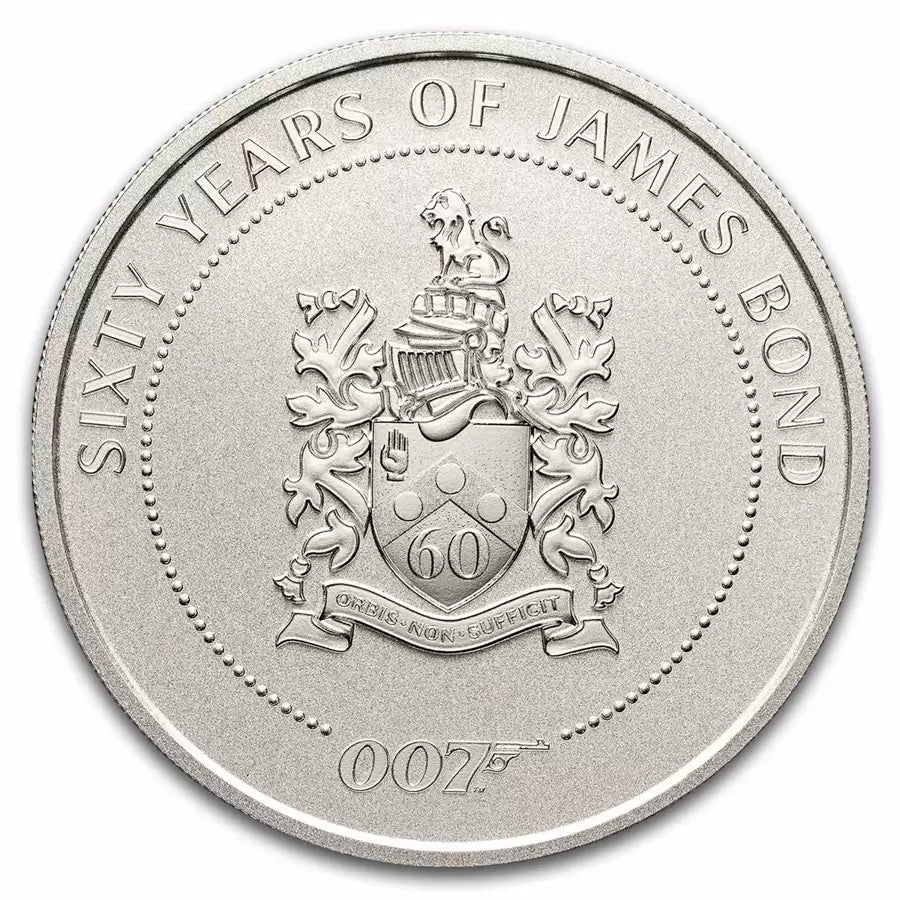1oz Perth Mint James Bond 60th Anniversary 007 Silver Coin 2022 .9999