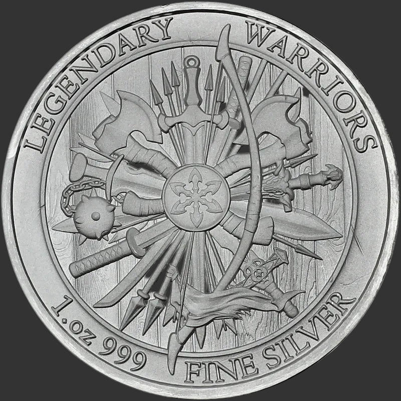 1oz Silvertowne Legendary Warriors William Wallace silver round – reverse