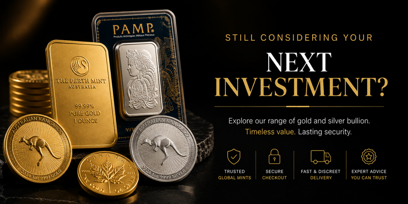 Gold and silver bullion bars and coins with Darling Downs Bullion service benefits