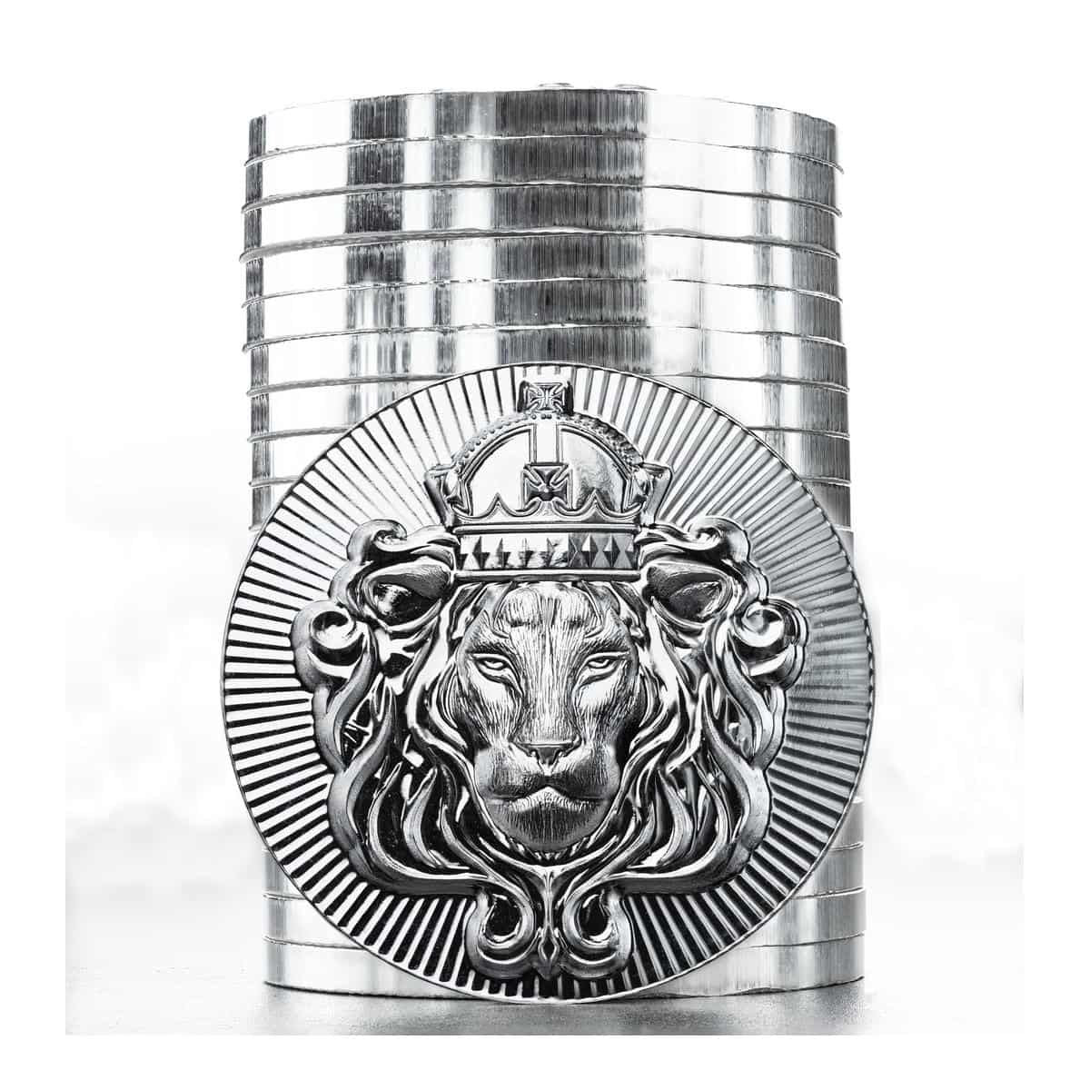 1oz Scottsdale Mint Lion Stacker silver round