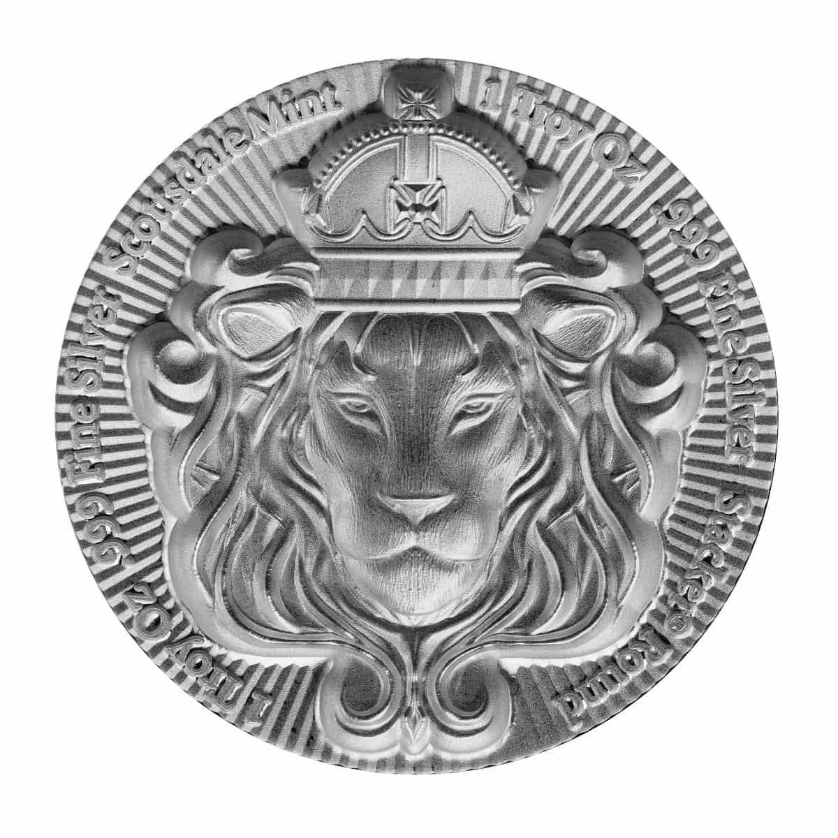 1oz Scottsdale Mint Lion Stacker silver round – additional view