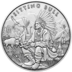 1oz Silvertowne Legendary Warriors Sitting Bull silver round – front