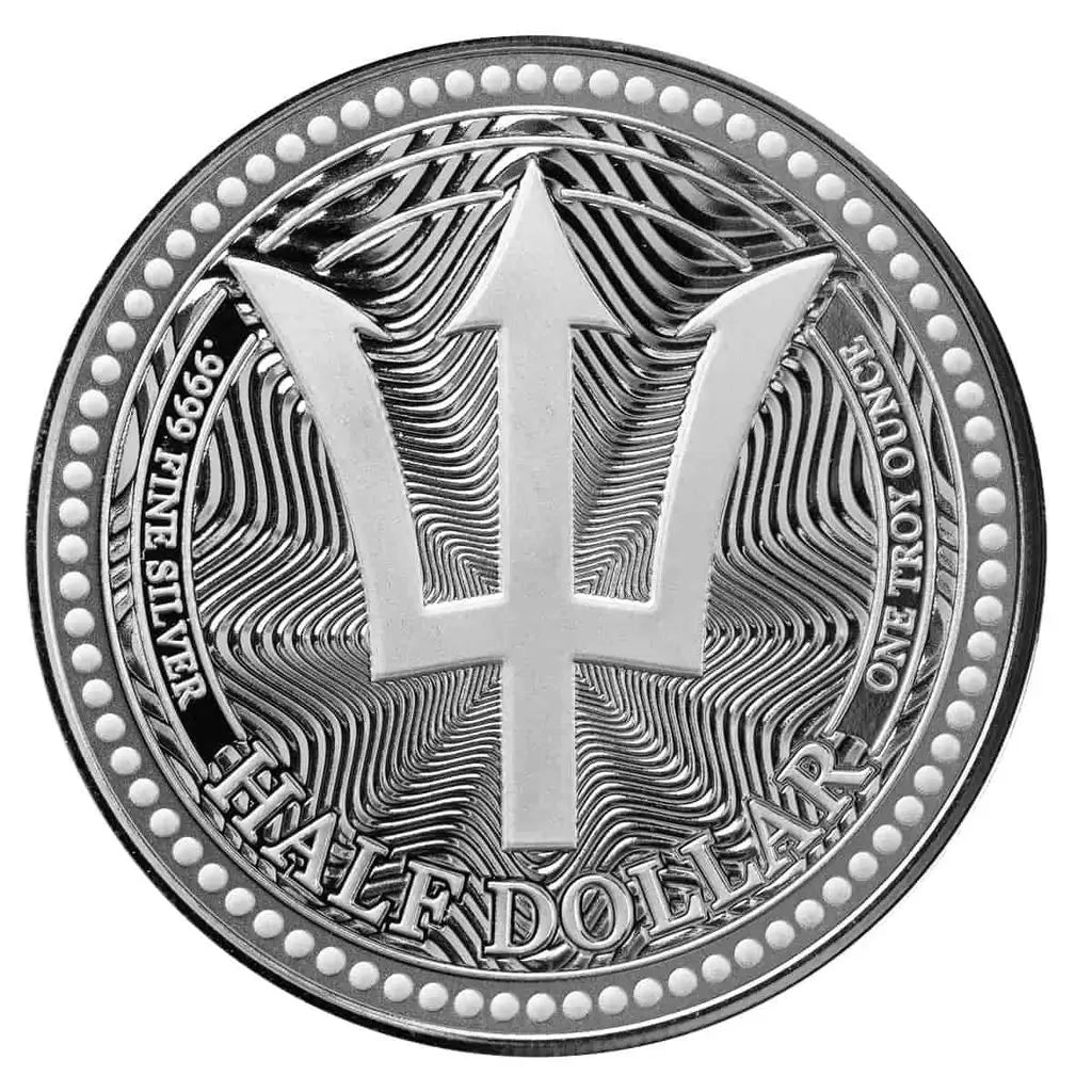 1oz Scottsdale Mint Barbados Trident Silver Coin 2025 .9999