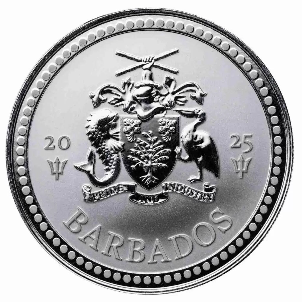 1oz Scottsdale Mint Barbados Trident Silver Coin 2025 .9999