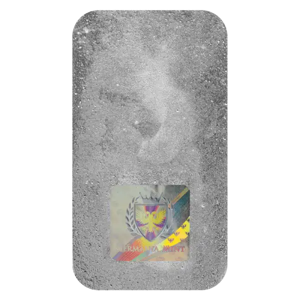 10oz Germania Mint silver cast bar – reverse detail