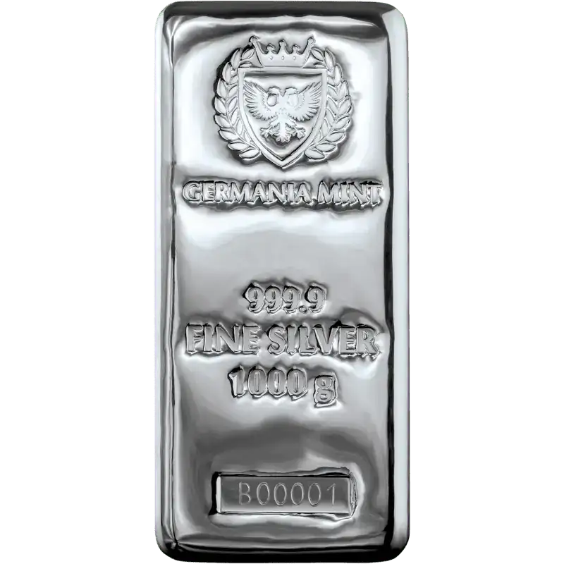 100g Germania Mint silver cast bar