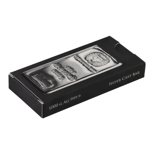 100g Germania Mint silver cast bar – alternate view