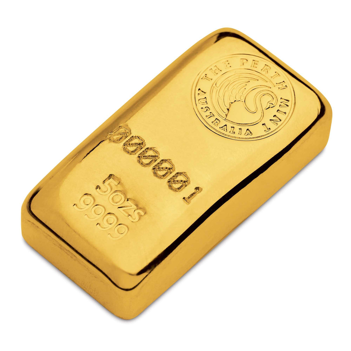 5oz Perth Mint gold cast bar – reverse