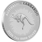 2026 1oz Perth Mint Silver Kangaroo bullion coin – angled view