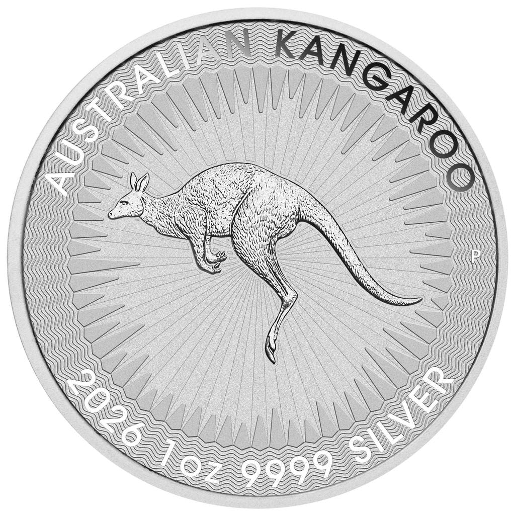 2026 1oz Perth Mint Silver Kangaroo bullion coin – reverse