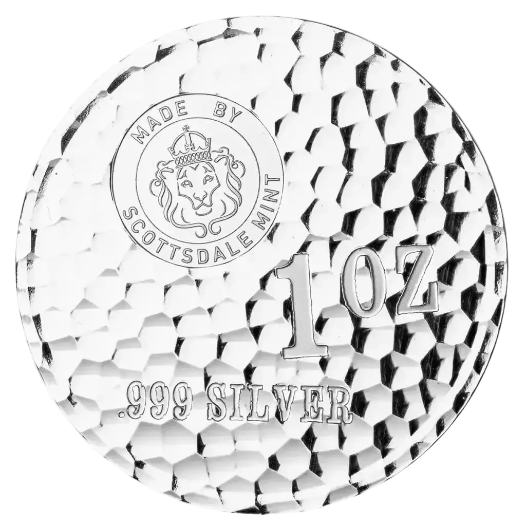 1oz Scottsdale Mint Tombstone Hammered Silver Round .999