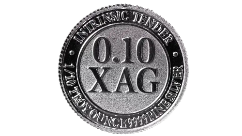 1/10oz Intrinsic Tender XAG silver round – reverse