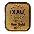 1/2oz Intrinsic Tender XAU gold minted bar – reverse